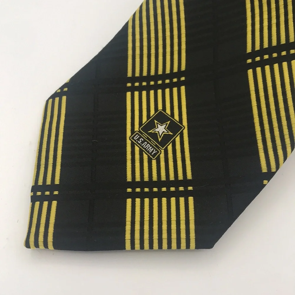 Eagles‎ Wings U.S. ARMY Mens Necktie Black Gold